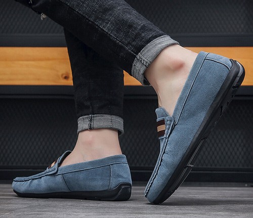 Hot New Mens Slip On Designer Loafers Driving Shoes Casual Moccasin Fashion Size - Picture 7 of 20