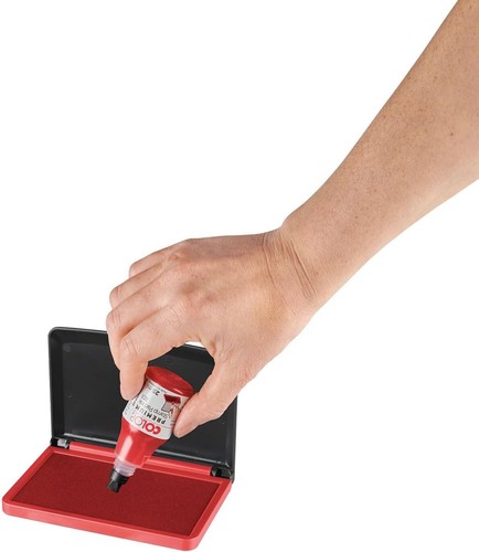 COLOP 801 Stamp Pad Ink 25ml Black Red Blue 801BK 801RD 801BE Brand New - Picture 3 of 6