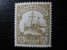 EAST AFRICA GERMAN COLONY Mi. #22 mint MNH Kaiser Yacht stamp! CV $19.25