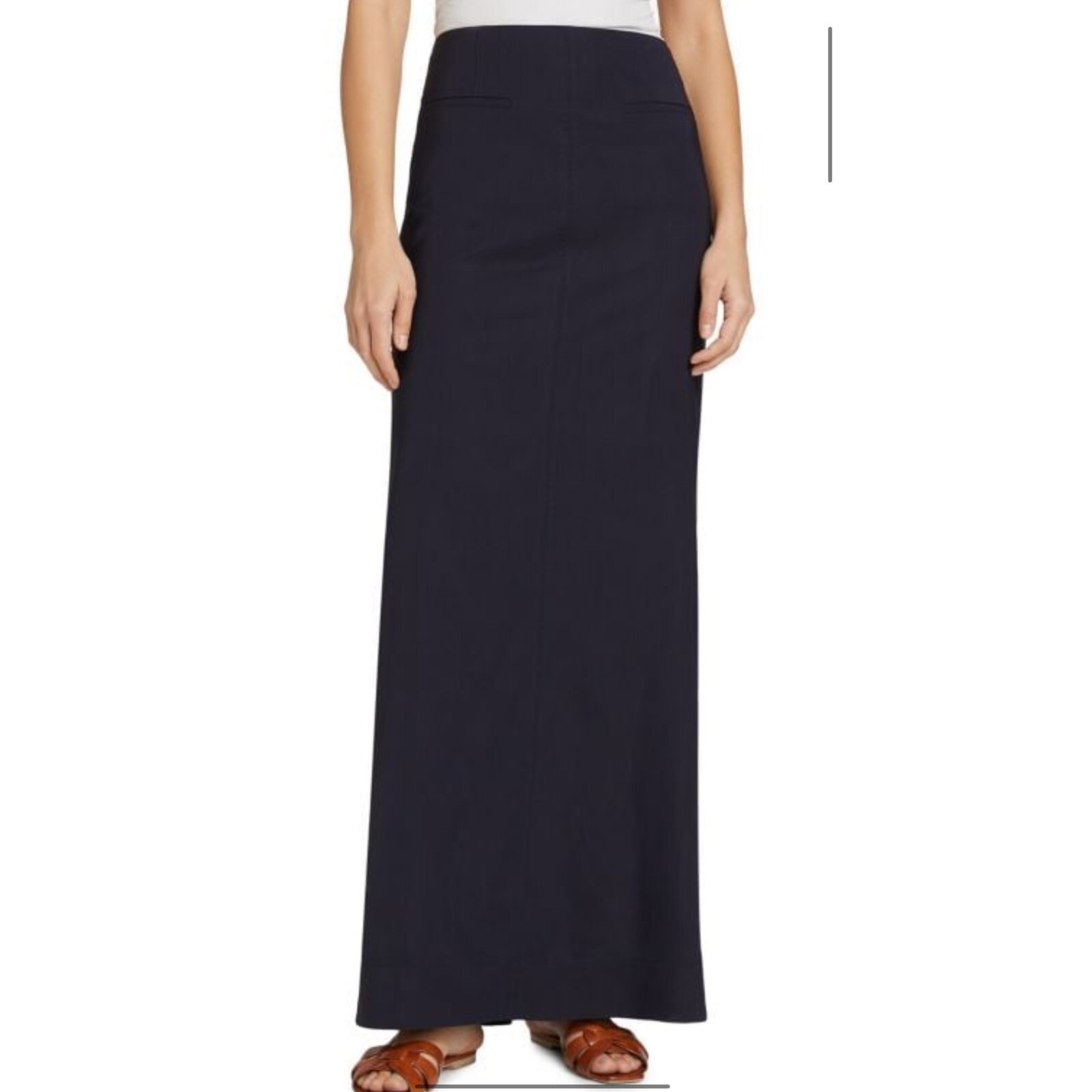 NWT A.L.C. Brynn Maxi Skirt Maritime Navy Sz 0 $ 395