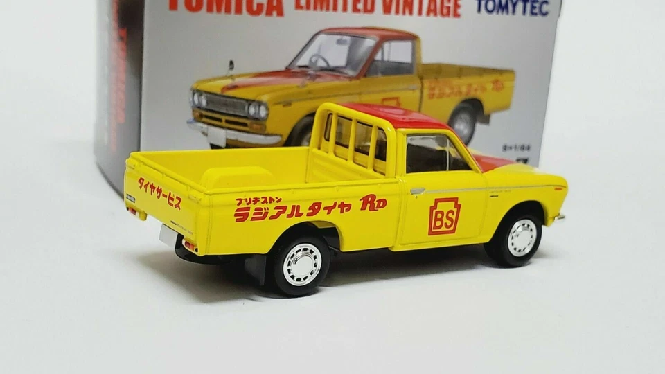 1: 64 Tomica 限量老式 Tomytec LV-195a Datsun 卡车 521 1300 DX 普利司通 — 第 2/4 张图片