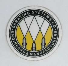 Vintage Spraying Systems Company Wheaton Illinois Coal Mining Sticker Decal