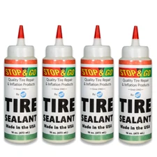 Stop & Go Tire Sealant Premium Flat Preventative  Made in The USA (16 oz) 4 Pack