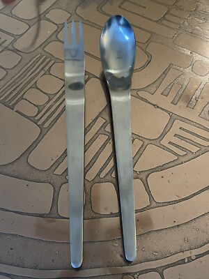 1960s Arne Jacobsen for a Michelsen Stainless Server Set Denmark Matte- Set of 2