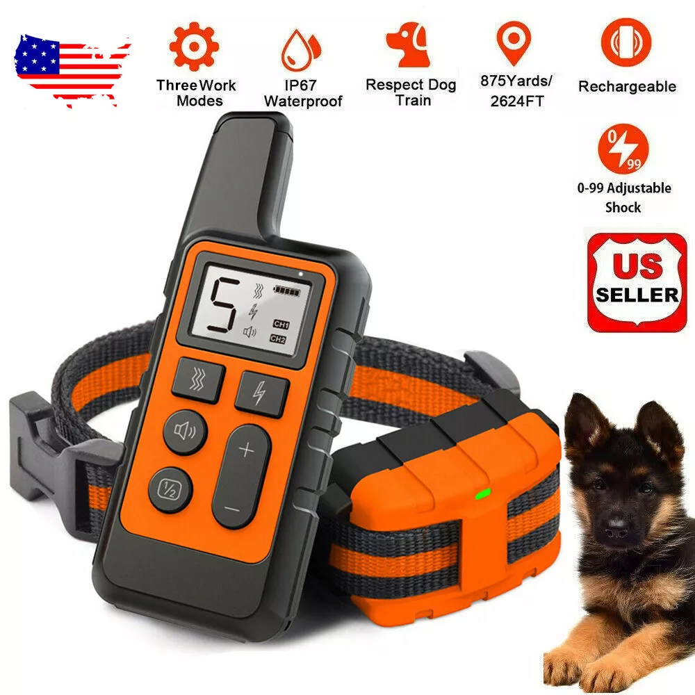 Dog Training Collar Pet Electric Shock Collar Waterproof with