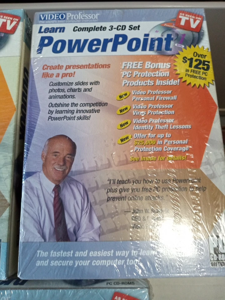 VIDEO PROFESSOR 3 DISC SET EACH /POWER POINT/OUTLOOK /WORD - Image 3 of 4