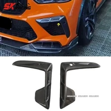 For BMW X5M F95 2020-2023 2PCS Real Carbon Front Bumper Fins Air Vent Cover