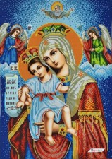 Mother of God Bead Embroidery Kit DIY Stamped Bead Needlepoint Beadwork 614