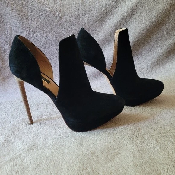 Rachel Zoe Lynette black suede heels size 9 - Изображение 4 из 4