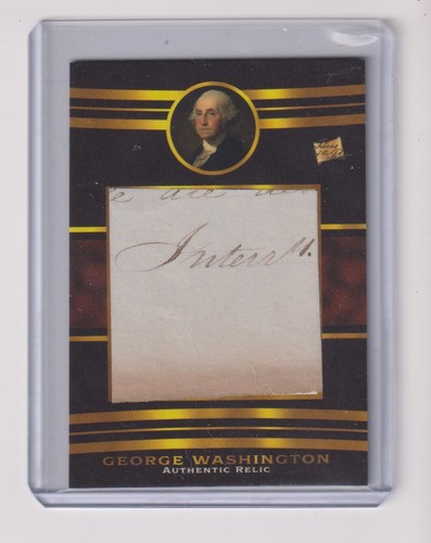 2022 PIECES OF THE PAST HAND WRITTEN JUMBO RELIC GEORGE WASHINGTON - 第 1/1 張圖片