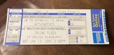 NOTHINGFACE/SYSTEMATIC RARE UNUSED CONCERT TICKET NEW YORK, NY 01/13/2001