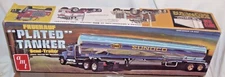 AMT FRUEHAUF PLATED TANKER SUNOCO TRAILER SEMI MODEL KIT 1/25TH BOXED T512