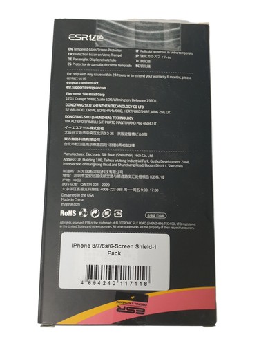 ESR Tempered Glass Screen Protector iPhone 8, 7, 6s, 6 - Picture 2 of 2