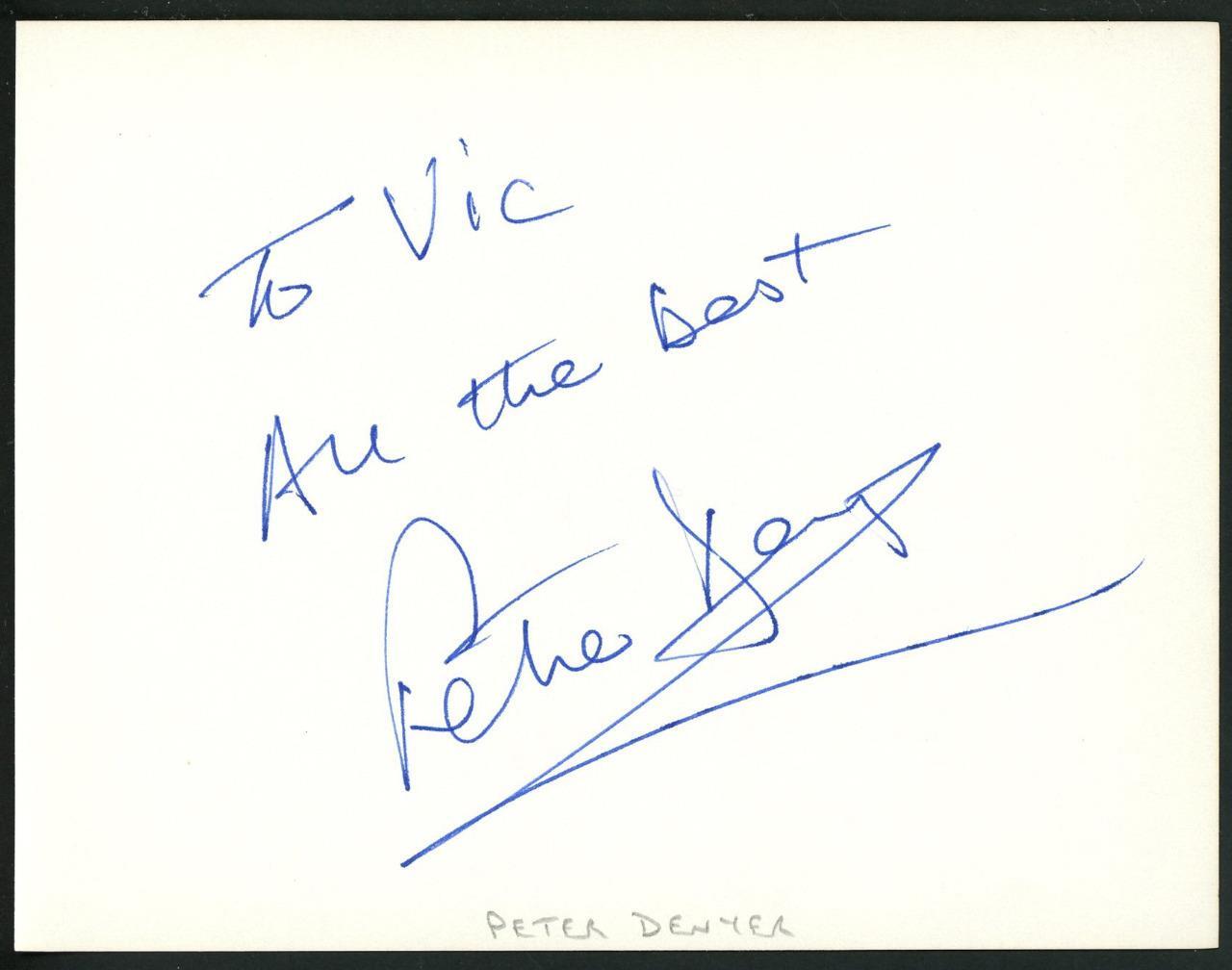 PETER DENYER (1947-2009) signed album page | 