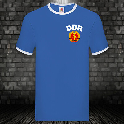 DDR Team T-Shirt Ostdeutschland East Germany Osten SED FDJ Trikot Ostalgie S-3XL