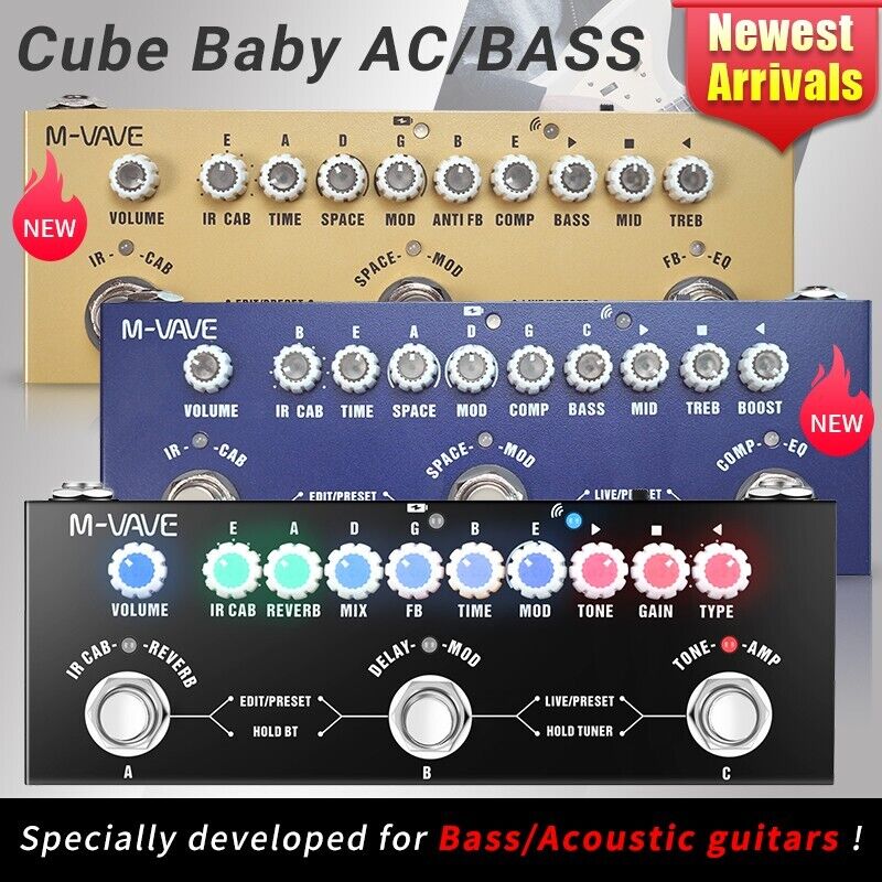 Cuvave CUBE BABY Delay Multi Effects Pedal for Guitar/Bass