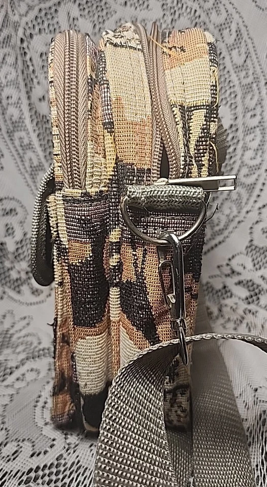 Bolso Bandolera de Viaje Pioneer Express Safari Vintage Tapiz Bolsillos Cierre con Cremallera Foto 4 de 4