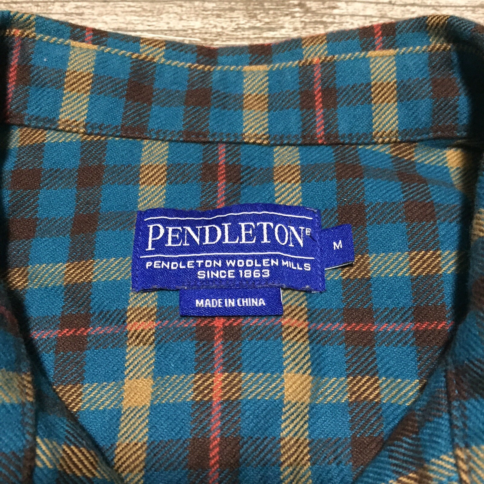 Pendleton Plaid Flannel Elbow Patch Button Up Shi… - image 9