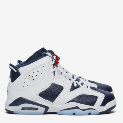 Nike Air Jordan 6 Retro Olympic Navy White 384665-164 Youth Womens