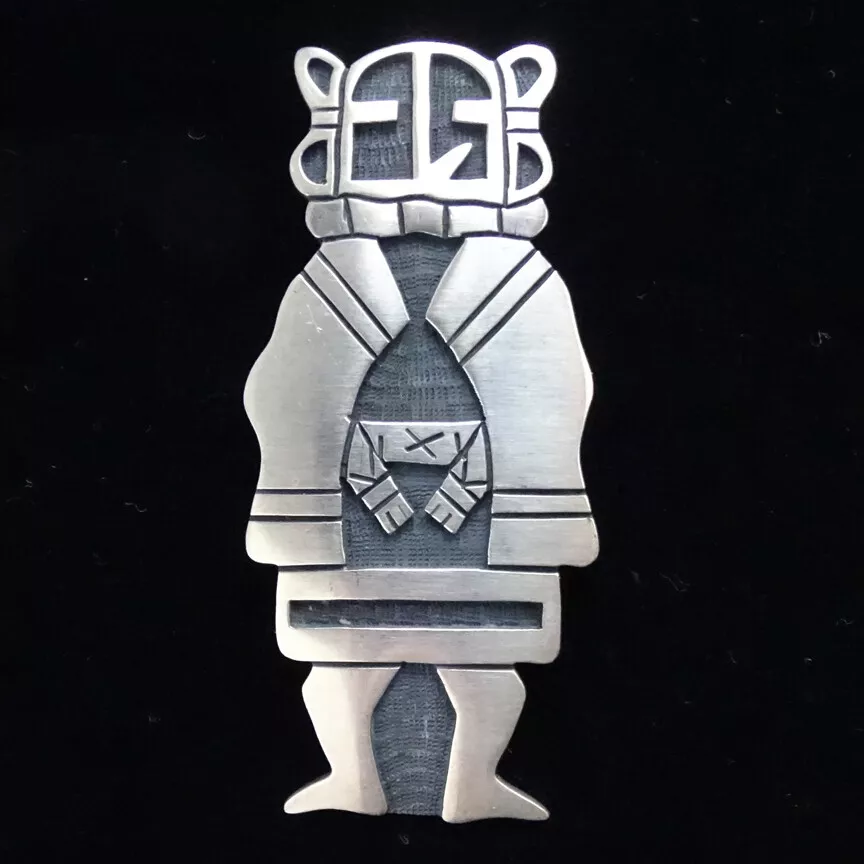 Edward Phillips Lomahongva Sterling Diety Pendant Pin Hopi Arts Crafts Guild