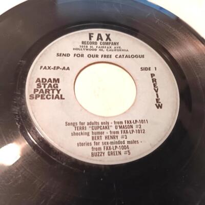 Adam Stag Party Special Preview FAX Record Co. FAX-EP-7