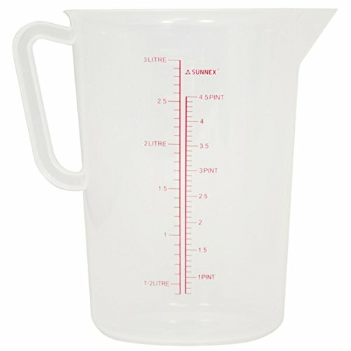 Plastic Measuring Jug Kitchen Bar Polypropylene Measuring Weight Jug 1/2/3/5Ltr - Picture 2 of 7