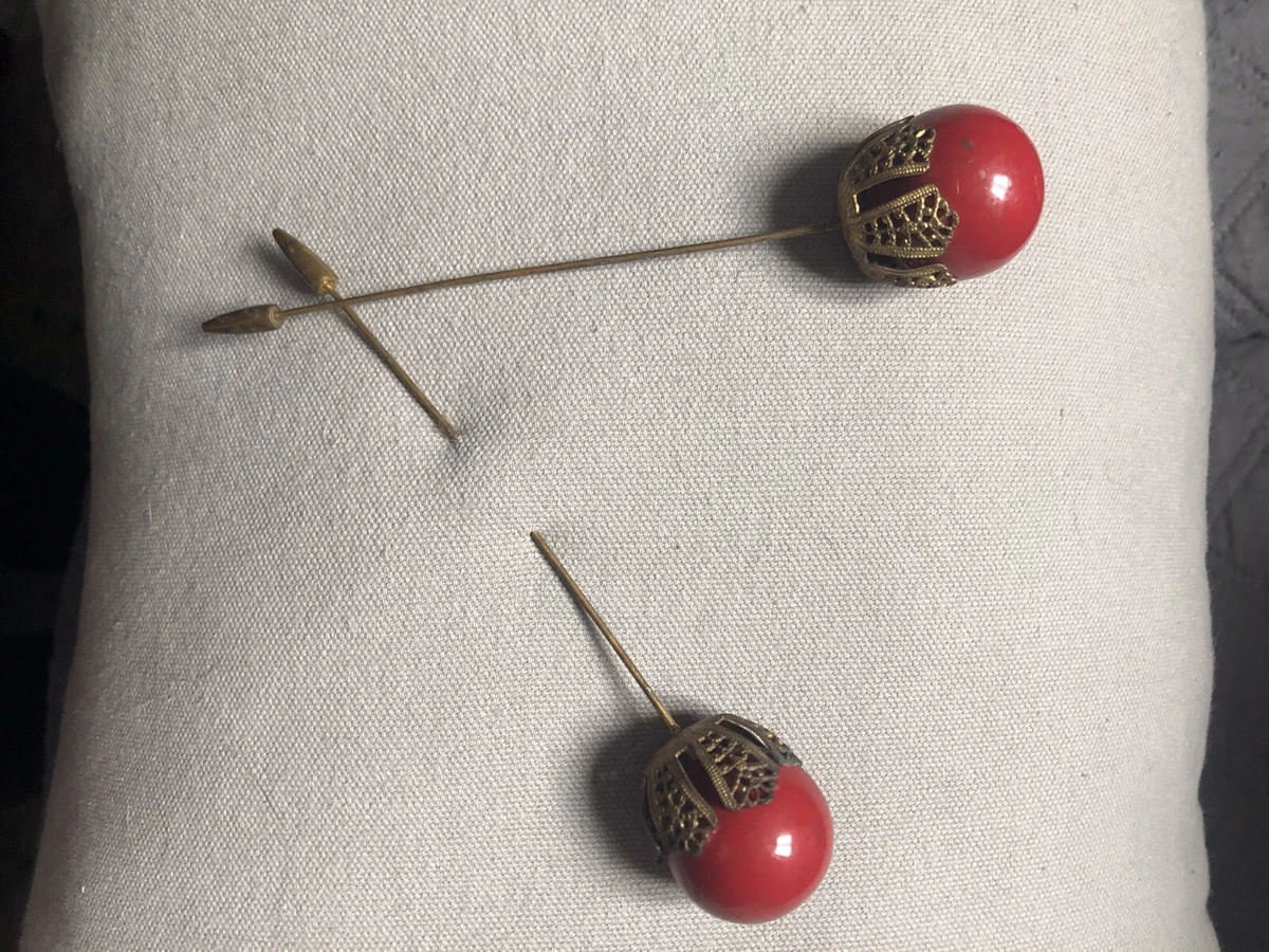 Vintage hat sales pins ebay