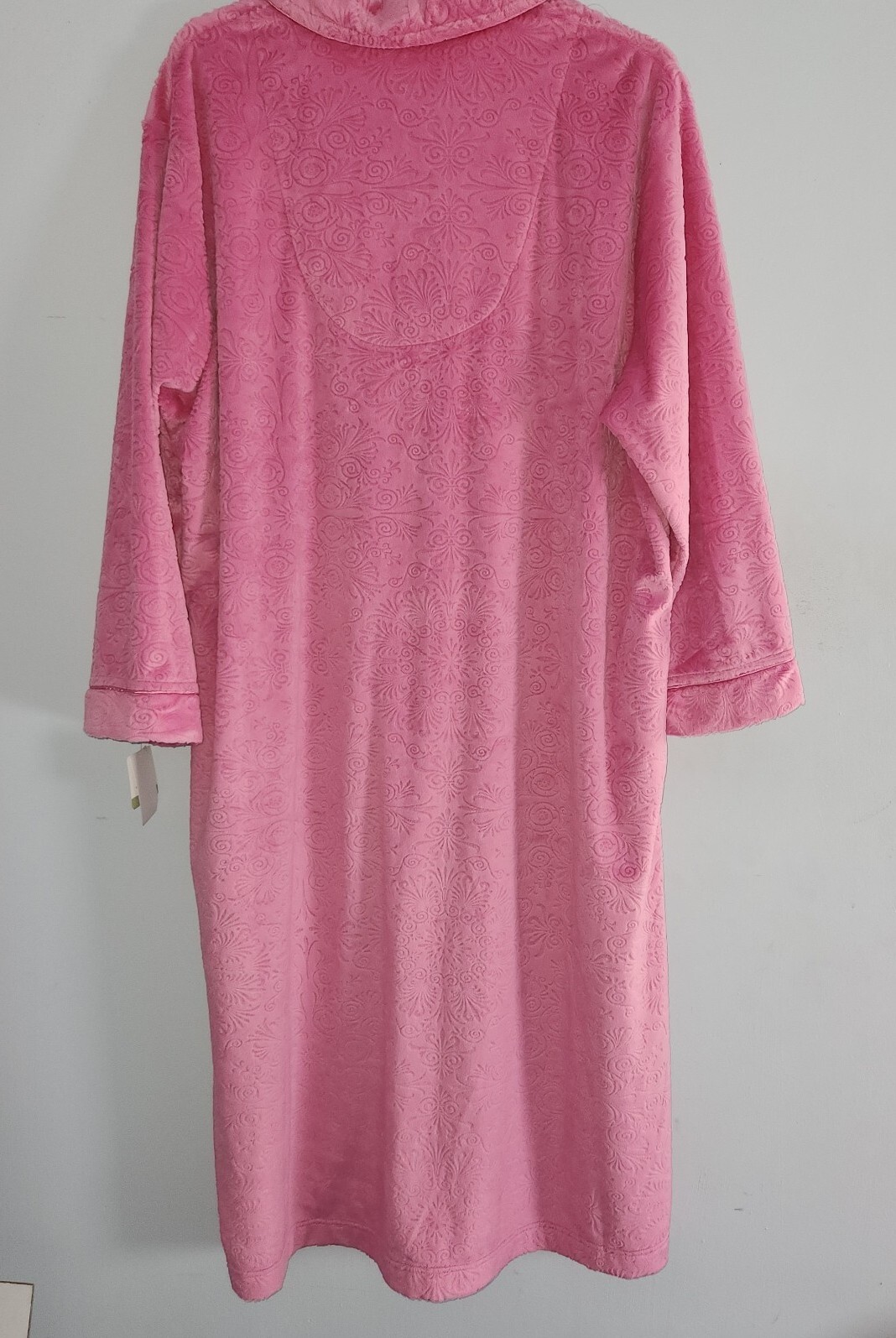 NWT 72 KAREN NEUBURGER Lush Raspberry Pink Floral Full Zip Robe Pockets 2X eBay