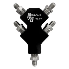 00-01730 Nitrous Outlet 4-Way -3AN High Flow Stacked Y Distribution Block