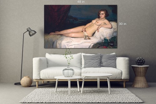 Nude Lady Reclining- Pepita- FRANCISCO SORIA AEDO Canvas Wall Art Picture Print - Picture 4 of 8