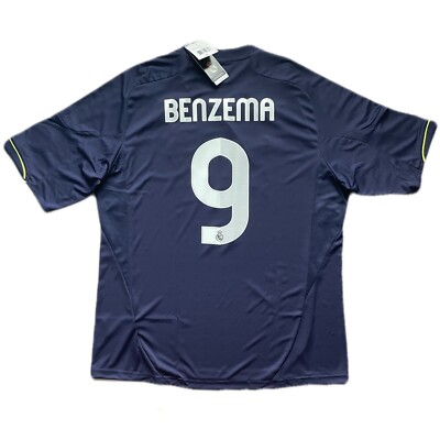 2012/13 Real Madrid Away Jersey #9 BENZEMA XL Adidas LOS BLANCO