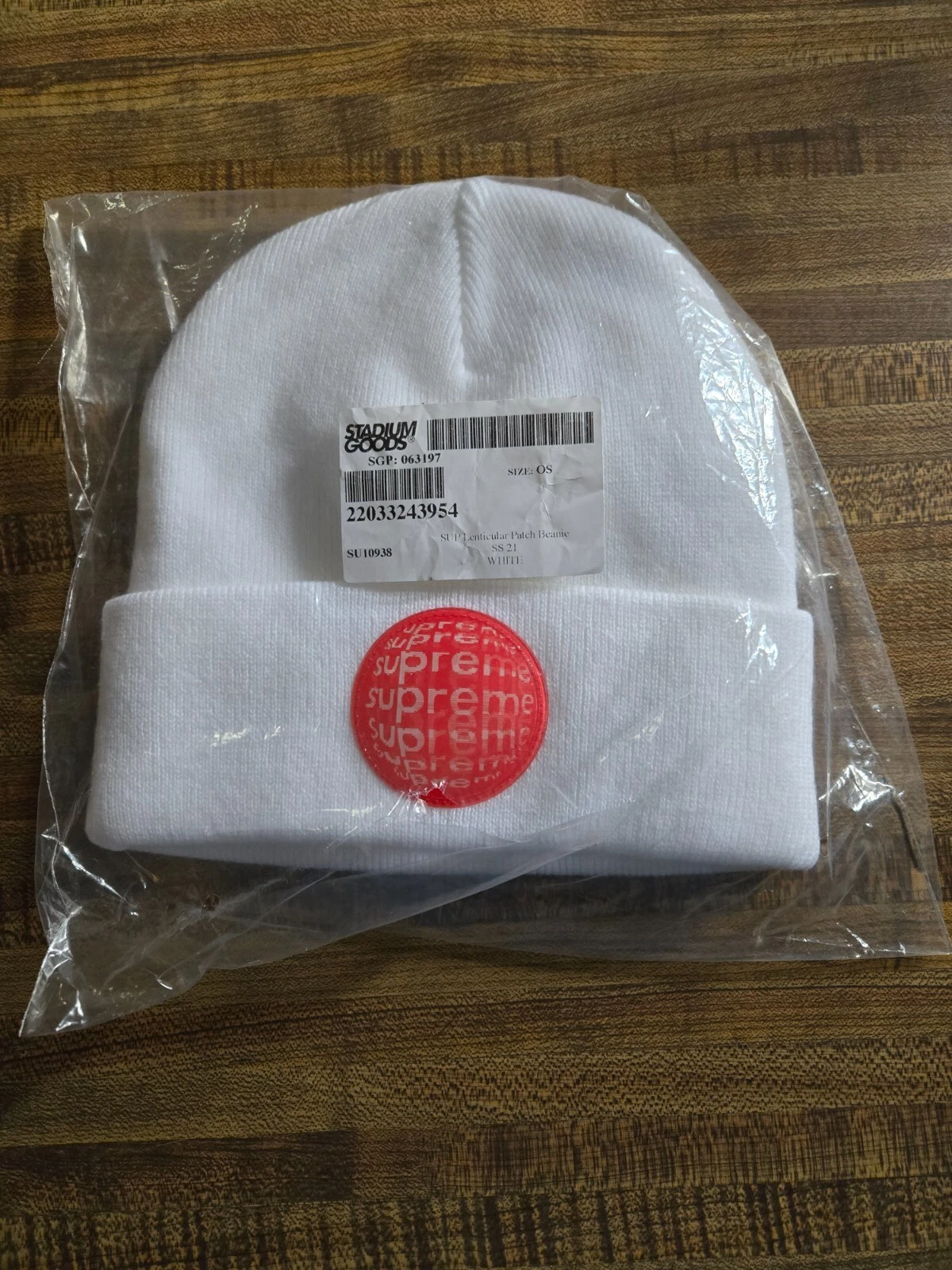 Bonnet patch lenticulaire suprême   SS21 blanc