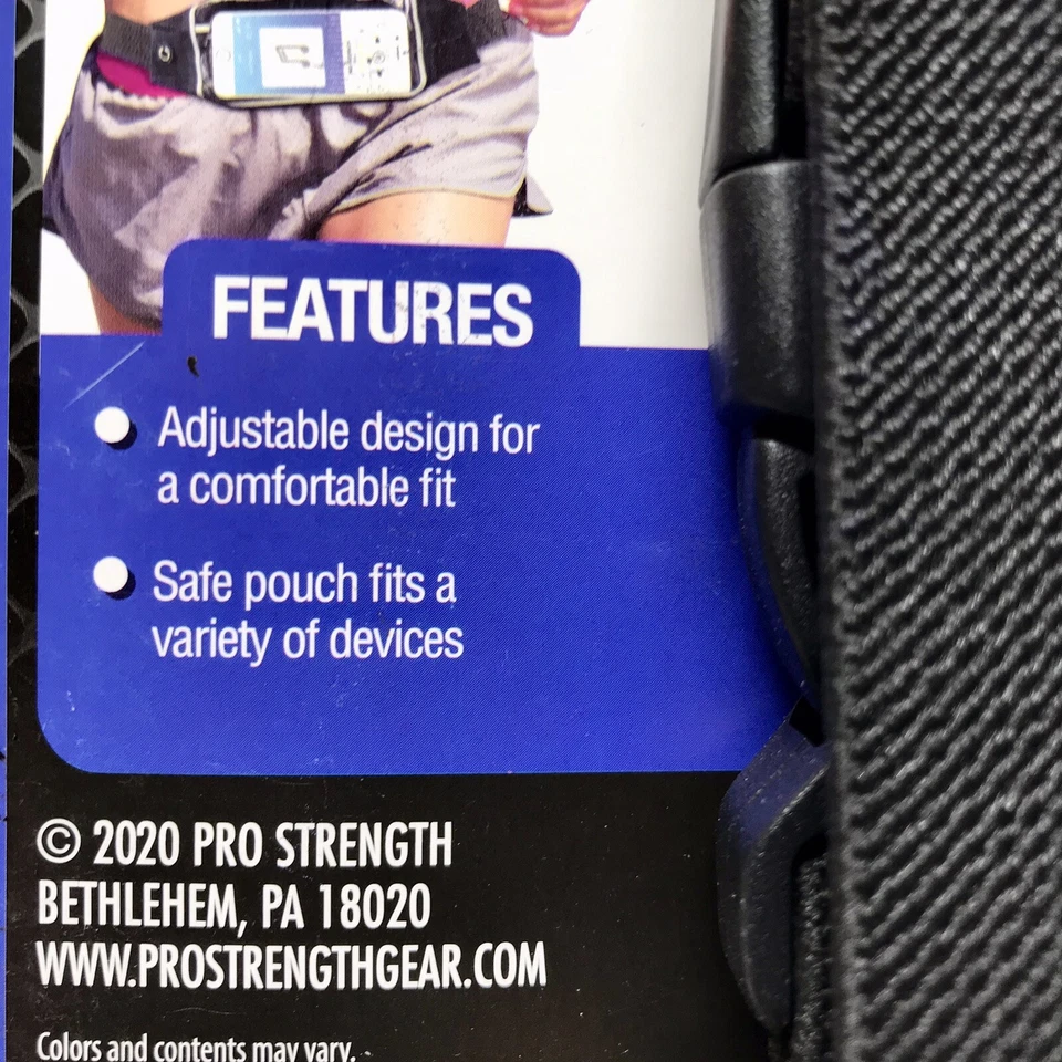 Soporte para teléfono inteligente con cintura activa PRO Strength con bolsillo para llaves y orificio de cable para auriculares Foto 4 de 4