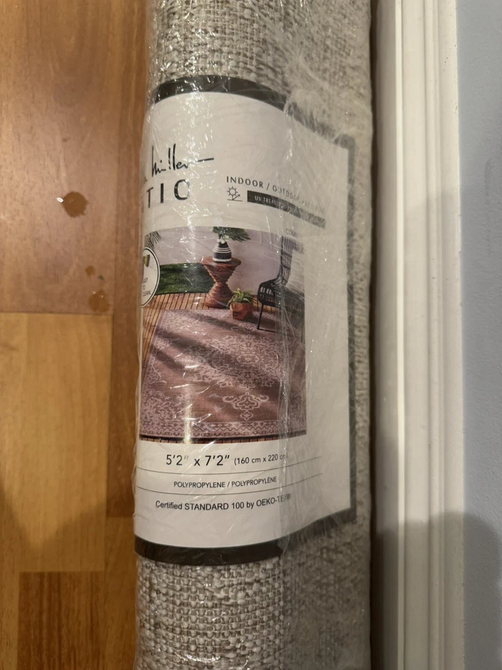 Nicole Miller New York Patio Country Azalea Transitional Medallion Indoor/Out - Image 3 of 4