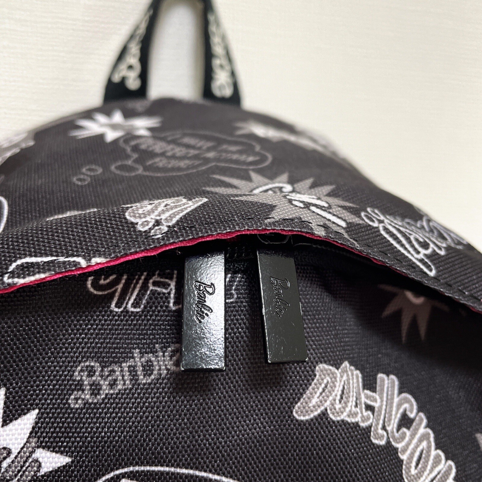 Barbie Logo Embroidery Backpack School Bag Black Woma… Gem