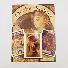 Alphonse Maria Mucha Posters Postcards 24 Ready to Mail Cards Dover 1986 VTG