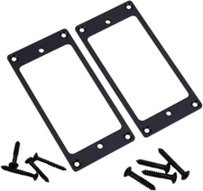 2PCS Share Goo Metal Flat Humbucker Cover Electric Guitar Pickup Frame Mounting