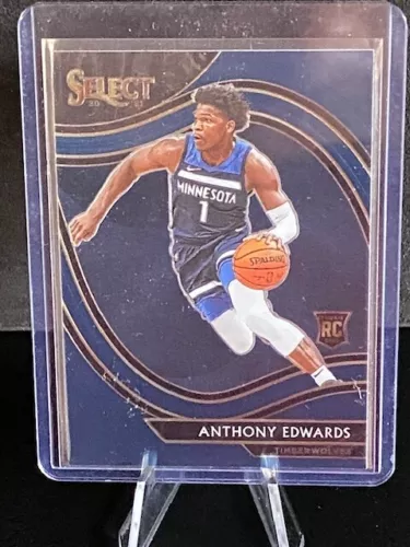 2020-21 Panini Select - Courtside Blue #300 Anthony Edwards Rookie