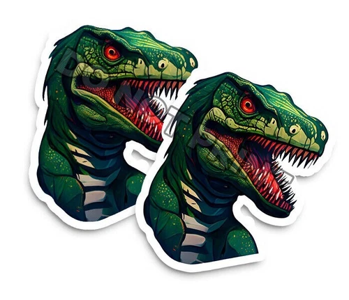 Dinosaur T-Rex Stickers Tyrannasorus Rex Stickers Die Cut Decals M33013 Set of 2