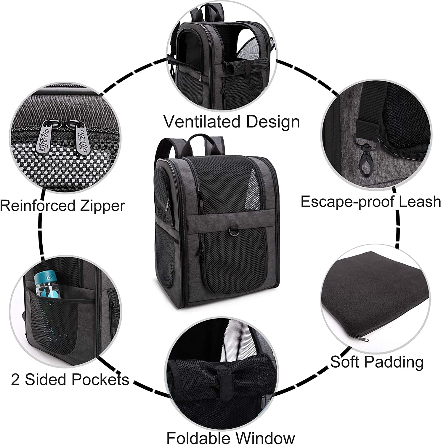 Apollo Walker Pet Carrier Backpack for Large/Small Cats and Dogs