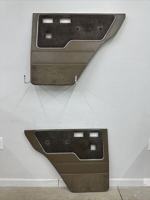 88-91 Mitsubishi Montero Set Of Rear Interior Power Door Panels OEM Brown Nice
