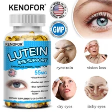 Eye Health Supplement Lutein and Zeaxanthin, Eye Strain Support 120 Capsules