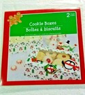 Cookie  Treat Boxes + Seals 8" X 5" X 2.5" Set of 2 Boxes Window Gifts Winter