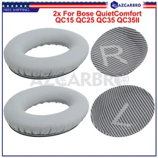 2x Gray L & R Ear Pad Cushion For Bose QuietComfort QC35 QC35II Earpad Headphone