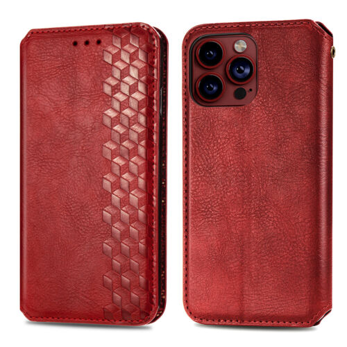 For Various Phone Magnetic Closure Leather Card Wallet Case Flip Stand Cover HOT - Picture 2 of 11
