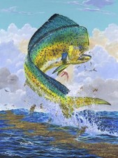Ceramic Backsplash Tile Mural Fishing Kitchen/Bathroom/Shower - Mahi Hook Up