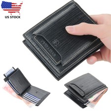Mans Casual Leather Wallet Foldable Multi-car...