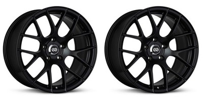 (2X) Enkei RAIJIN Wheels [18x8.5 / 5x114.3 / ET:35 / CB:72.6] Black