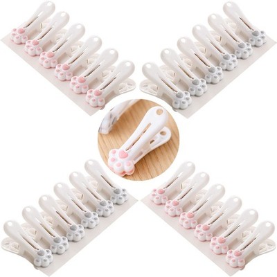 Cute Cat Paw Soft Grip Clothespin, Sturdy Locking Clip 24pcs...