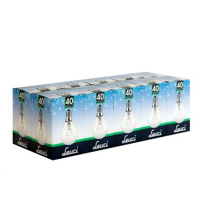 10x Leuci Glühbirne Tropfen 40W E14 klar Glühlampe 40 Watt Glühbirnen Glühlampen